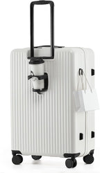 26 Inch Top Opening Checked Travel Luggage Expandable - Image 9