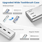 2 Pack Wider Aluminum Toothbrush Travel Case, Portable Travel Toothbrush Holder - Image 7