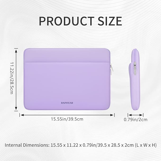 RAINYEAR Laptop Sleeve Case 15.6 Inch, Protective Portable Case - Image 5