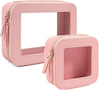 Travel Clear Makeup Bag Set, TSA Approved Cosmetic Bag Case by FFpaw