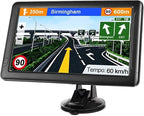 GPS Navigation for Car （9 Inch） Slimline Touch Screen Real Voice Direction ，USA by NAVRUF