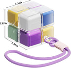 Travel Pill Organizer, Magnetic Cube Cute Pill Box, Pill Compact - Image 9