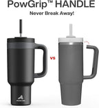 POWCAN 40 oz Tumbler with Handle, 2-in-1 Straw and Sip Lid, Dishwasher Safe - Image 3