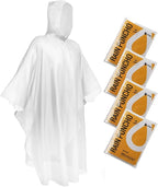SaphiRose Disposable Rain Ponchos Emergency Clear Poncho by SaphiRose