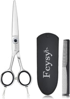 Left Handed Hair Cutting Scissors, Fcysy Professional 6 In Lefty Barber Shears, Left Hand Salon Haircut Trimming Scissors for Barbers, Stylists & Home Use