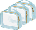 TSA Approved Travel Toiletry Bag, 3 Pack Clear Makeup Bags by FAYORORY