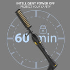 Dan Technology 500℉ hot Comb,60 Min Auto-Off Hair Straightener Comb,7 Temperatures Adjustable Ceramic hot Comb,Electric Pressing Comb for Natural Black Hair