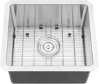 17 in. x 15 in. x 9 in. 16-Gauge Stainless Steel Undermount Single Bowl Bar - Image 3