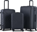 Campfun 3 Piece Luggage Sets, Hardshell ABS Luggage by Campfun