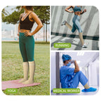 Viscose Made from Bamboo Compression Socks for Pregnant Women 20 (Large / 4 Pair-wheat)