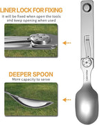 Roxon C2 Camping Utensil 2 in 1 Detachable Folding Cutlery - Image 2