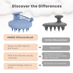 AIMIKE Scalp Massager Shampoo Brush, Soft Silicone Hair Scrubber for Washing Hair, Dandruff Removal & Hair Growth Stimulator, Scalp Brush/Exfoliator Brush On Dry & Wet Scalp