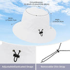 Durio Waterproof Bucket Hats for Woman UPF 50+ Sun Hat UV Protection Packable - Image 3