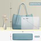 KKXIU Tote Bag for Women Vegan Leather Shoulder Purse Large Capacity Travel Bag - Image 7