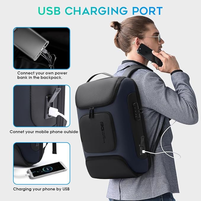 BANGE Anti Theft Backpack, Slim Laptop Backpacks Fit - Image 5