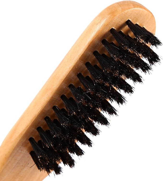 Professional V Shaped Hair Straightener Clamp Brush,Styling Tools Boar Bristle Double Sided Brush Comb Clamp, Styling Comb Hairdressing Tool