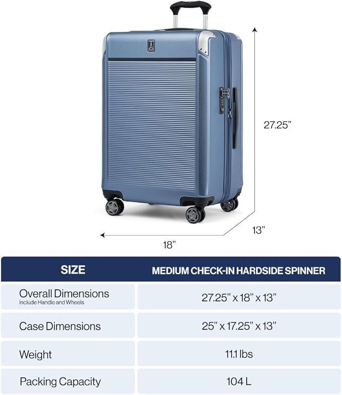 Travelpro Platinum Elite Hardside Expandable Checked Luggage, 8 Wheel Spinner - Image 6