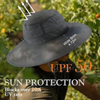 Home Prefer UPF50+ Mens Sun Hat Wide Brim Fishing Hat Foldable Large Brim UV - Image 3