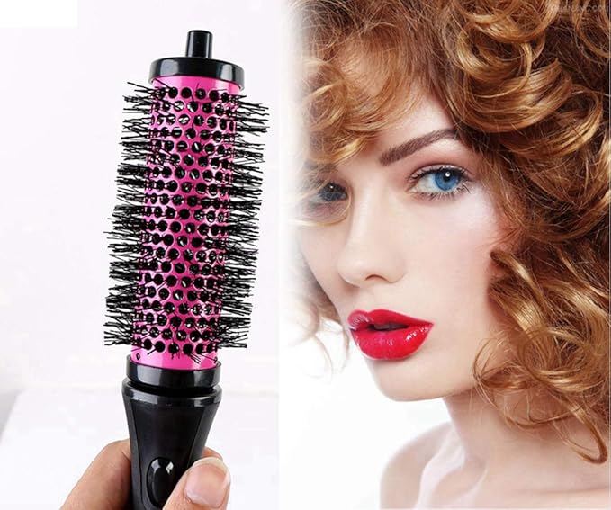 LIGICKY Blowout Brush Set with Detachable Barrels Round Brushes Hair Styling Tool, 1 Handle 6 Barrels, Small Medium Large Pink
