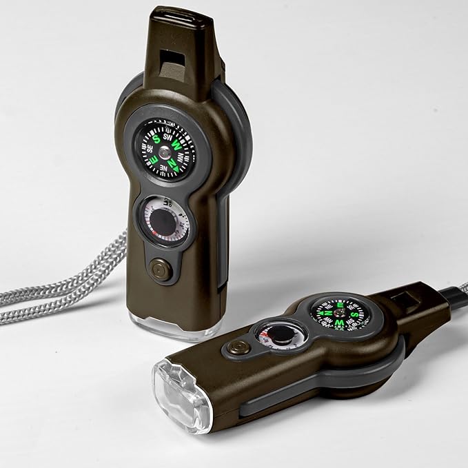 Emergency Survival Function Whistle, Outdoor Multifunctional Tool Safety Whistle by binboll