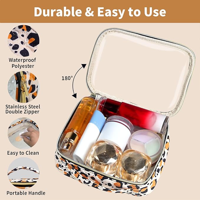 TSA Approved Travel Toiletry Bag, 3 Pack Clear Makeup Bags - Image 5