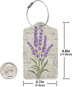 2 Pcs Purple Lavender Luggage Tags - Image 5