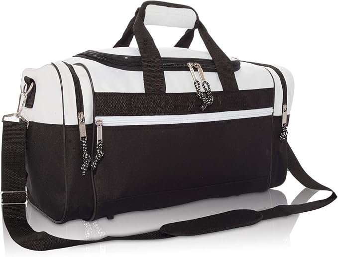 DALIX 17" Blank Duffle Bag Duffel Bag Travel Size Sports Durable Gym Bag by Dalix