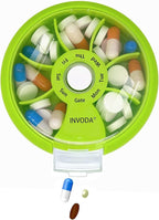 INVODA Weekly Pill Organizer 7 Compartment Rotating Pill Box - Image 2