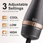 Hair Dryer Brush Set, DAILYLIFE Blow Dryer Brush with 5 Attachments, Multi Hair Styler for Salon Blowouts, Volumizing, and Straightening, Ionic Function, Frizz Free, with Glove