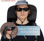Sun Hat for Men Women with Neck Flap, UPF 50+ UV Protective Hiking Fishing Hats - Image 2