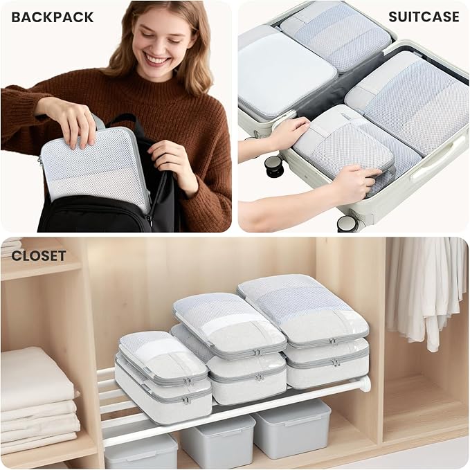 8 Set/6 Set/4 Set Compression Packing Cubes - Image 7