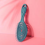 Ninabella Detangling Hair Brush for Women & Men - Does not Pull - Straightening Brushes for Straight & Curly Hair - Unique Spiral Hairbrush - Teal