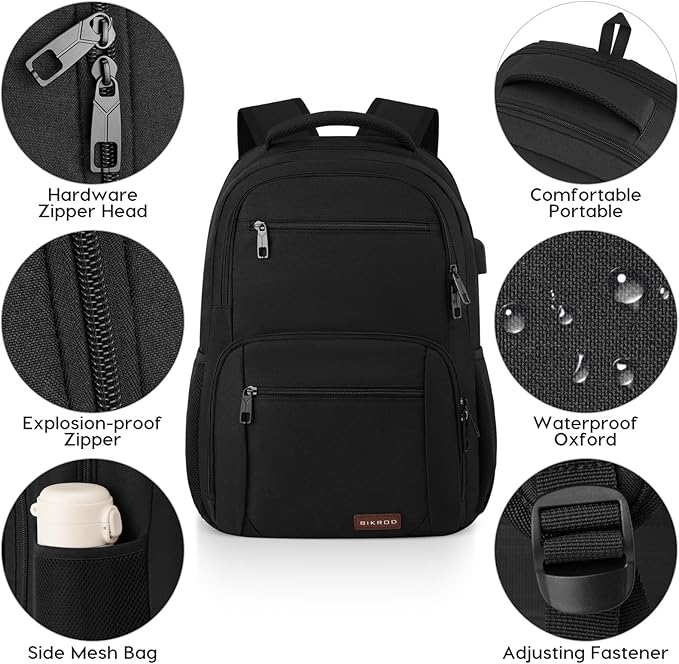BIKROD Backpack for Men, TSA Travel Backpack, College Backpacks Water Resistant - Image 2