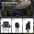 HIGH POINT SPORTS Oversized Camping Folding Chair, Heavy Duty Portable Outdoor - Image 8