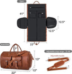 Garment Bag for Travel, Convertible Carry on Garment Duffel Bag for Men 3Pcs - Image 7