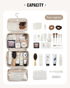 EACHY Travel Toiletry Bag with Hanging Hook, Portable Makeup Cosmetic Bags - Image 5