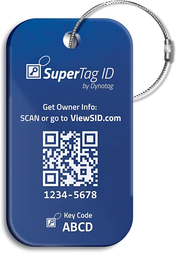 Dynotag® Sentry Series Solid Metal Web Enabled Smart Luggage Tag ID + Steel Loop by DynotagInc