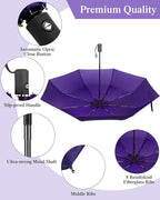 Yahenda 4 Pack Windproof Travel Umbrellas Bulk Automatic Open and Close - Image 3