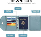 Leather Passport Holder for Travel, Passport Book Holder, Rfid Blocking Travel - Image 6