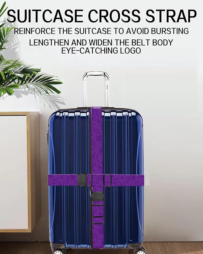 Luggage Straps for Suitcases, Adjustable Travel Belt, Durable Wide Luggage Strap - Image 5