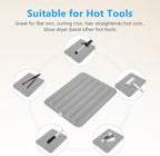 Quccefods Heat Resistant Mat Oversize Curling Iron Mat Silicone Hot Hair Tools Mat for Hair Straightener,Flat Irons,Hair Styling Tools Countertop protection Portable Travel Mat 14.2" x 11"