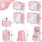 8 Set Packing Cubes for Travel, Gifts for Women Mom, Anti-Tearing Suitcase - Image 2