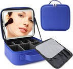 Travel Makeup Bag with LED Mirror Travel Makeup Organizer with 3 Lighted by Unknown