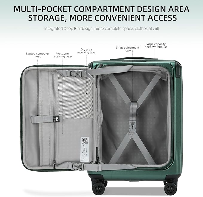 Carry On Luggage, 20Inch & 29 Inch Top Opening Airline Approved ABS+PC Hard - Image 3