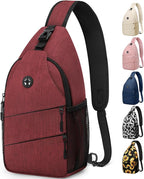 Crossbody Bags for Women Men Trendy Sling Bag Bakpack Casual Chest Bag by Pritent