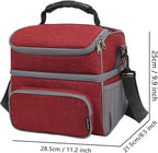 FlowFly Double Layer Cooler Insulated Lunch Bag Adult Lunch Box Large Tote Bag - Image 4