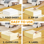 SpaceAid 3 Pack Bed Sheet Organizers and Storage, Foldable Linen Closet - Image 3