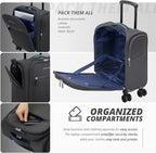 Verage Under Seat Luggage with Wheels, Softside Small Suitcase Spinner Carry On - Image 4