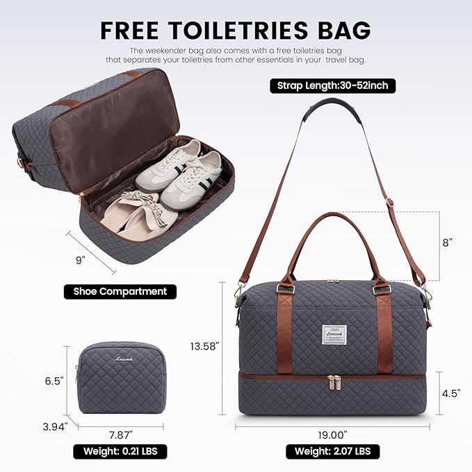 LOVEVOOK Travel Duffle Bag, Weekender Bags - Image 2