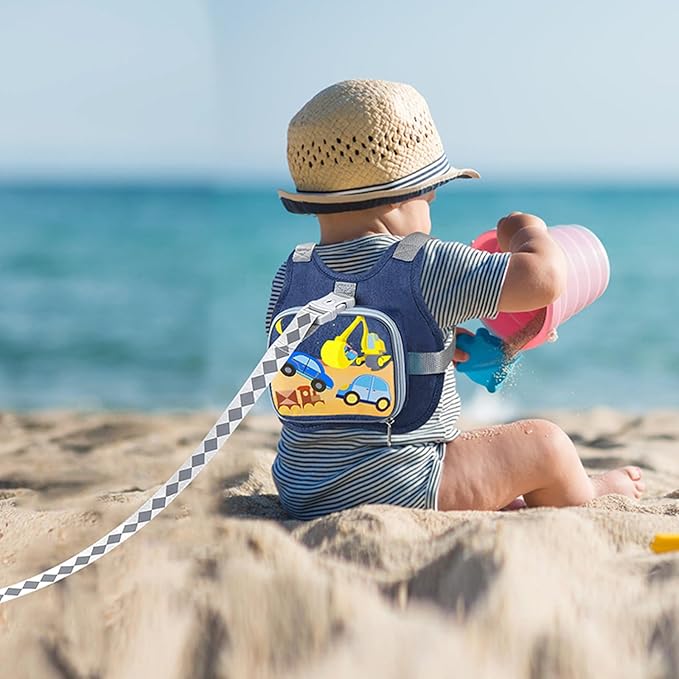 Accmor Toddler Harness Leash + Reflective Anti Lost Wrist Link, Cute Car Kids - Image 7